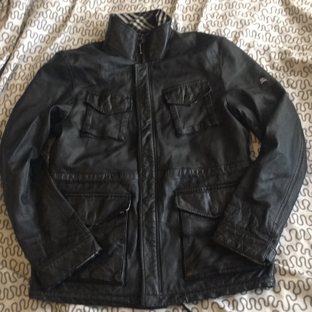 Burberry leather jacket